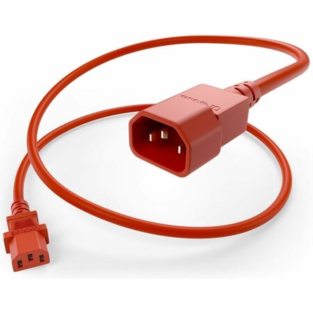 Unc Group Data Center Rated Power Cord C13-C14, 14Awg, 15Amp, 250V, Sjt Jacket, PWCD-C13C14-15A-08F-RED