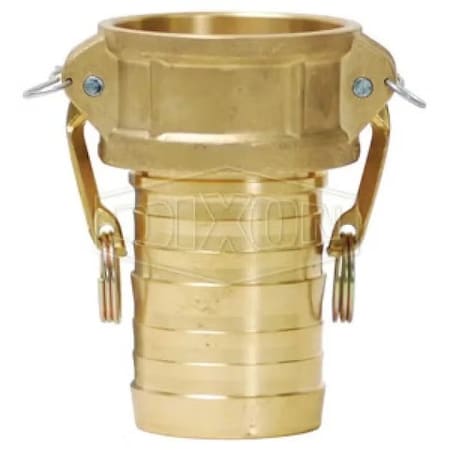 Dixon Global King Crimp Type-C Cam & Groove Coupler with Buna-N Seal, 1 in Nominal, C38000 Forged Brass G100-C-BRCR
