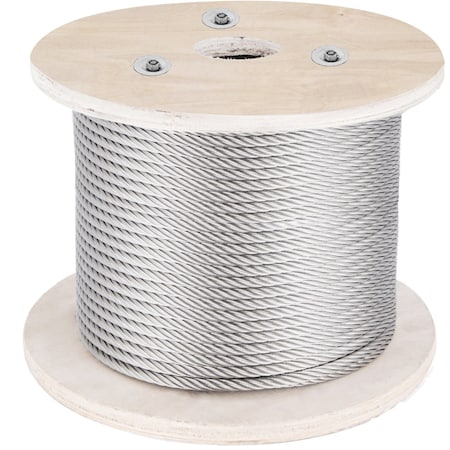 Vevor 304 Stainless Steel Wire Rope Cable, 3/16, 7x19, 500 ft Reel RSSS006