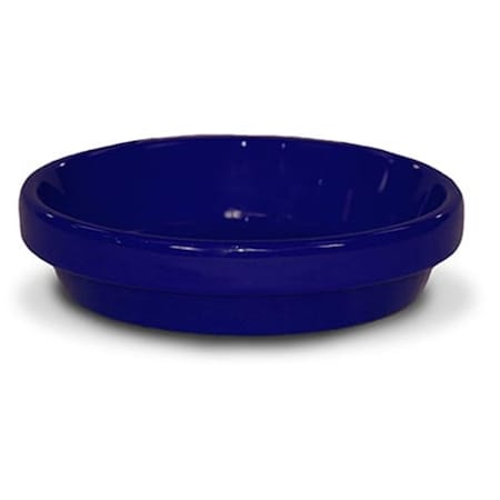 Balcony Beyond 3.75 x 0.5 in. Powder Coated Ceramic Saucer, Cobalt - 16PK BA3241987