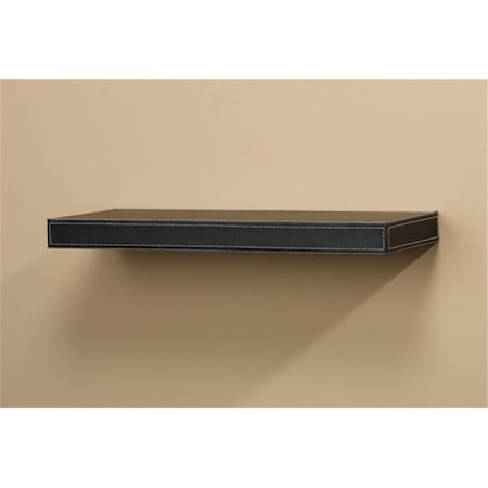 Amore Designs Leather Shelving Black- 10 x 36 in. LTHR36BK