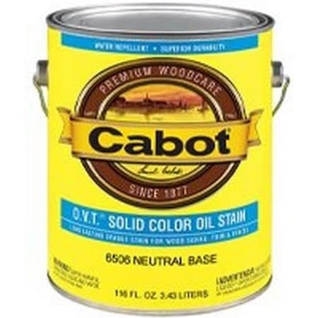 Cabot O.V.T. VOC Compliant Solid Color Exterior Stain, Neutral Base, 1 Gal. 140.0006706.007