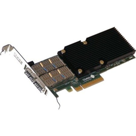 Chelsio Communications 2-Port 10/40Gbe Low Profile Uwire Adapter w/ Pci-E X8 Gen 3, 32K T580-LP-CR