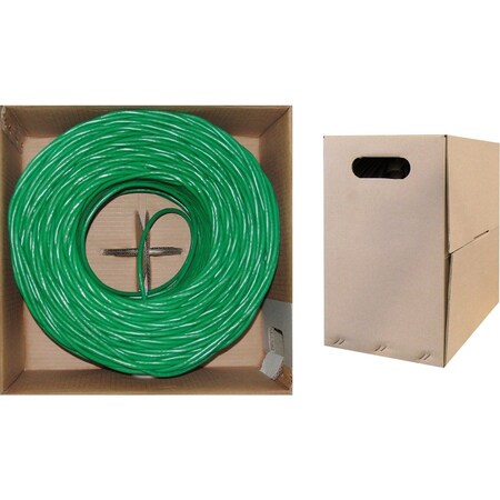 Cable Wholesale Bulk Cat6 Green Ethernet Cable, Solid, UTP (Unshielded Twisted Pair), Inwall Rated(CM), POE 10X8-051TH