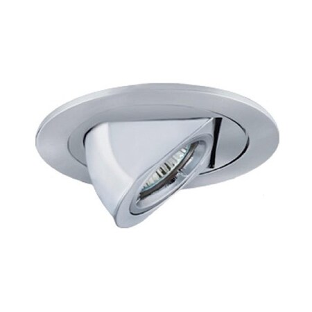 Gorgeousglow Low Voltage Dropped Dish Shower Trim with Frosted Opal White Glass Chrome Finish 4 in. GO331475
