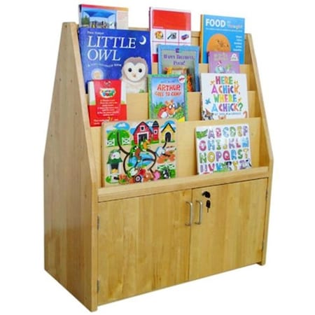 Procomfort Double Sided Birch Bookshelf with Cabinet PR3329332