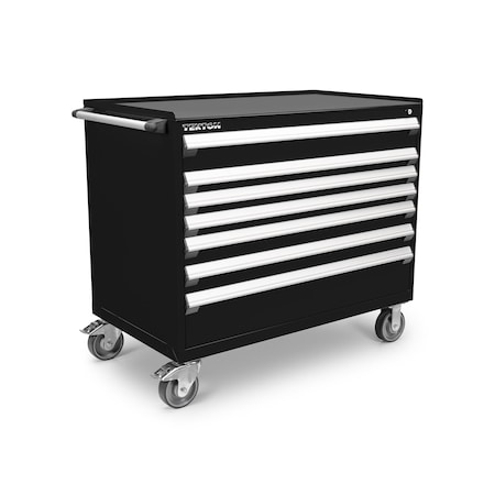 Tekton Rolling Tool Cabinet, 7 Drawer, Black, Steel, 48 in W x 27 in D x 41-1/2 in H OCL43100STM