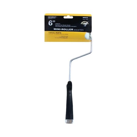 Homecare Products 6 x 10 in. Handle Mini Paint Roller Frame with Foam Roller Cover HO3971889