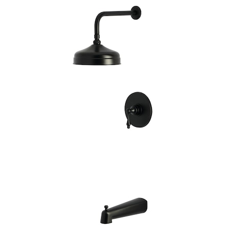 Kingston Brass Single-Handle Pressure Balanced Tub and Shower Faucet, Matte Black KB6330AL