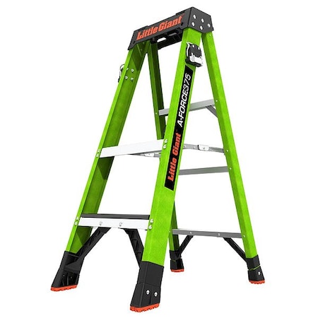 Little Giant Ladders Stepladder, 375 lb. Capac., 2 Steps, Green 15824-001