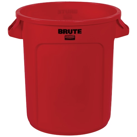 Brute Rubbermaid Trash Can - 10 Gallon, Red RUB310CR