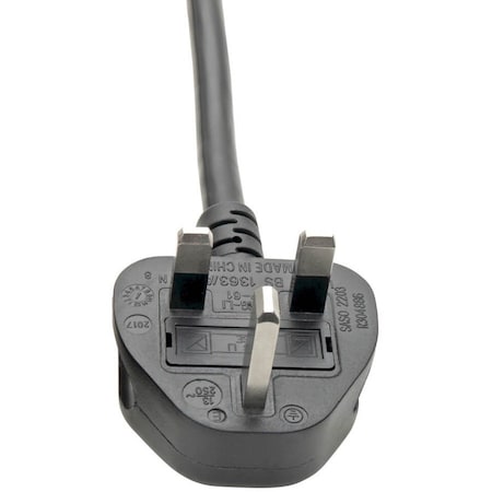 Tripp Lite Power Cord, C1 to BS-1363 UK Plug, 13A, 8ft P052-008