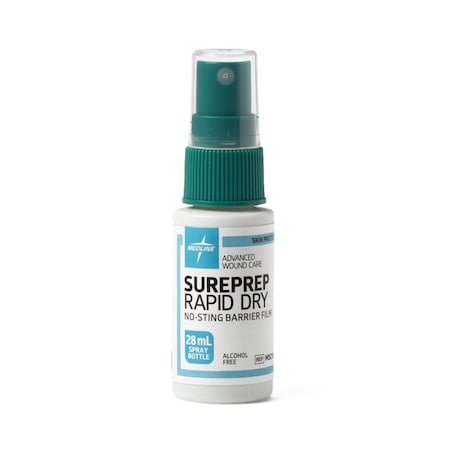 Medline SurePrep Rapid-Dry No-Sting Barrier Film, 28 mL Spray MSC1528H