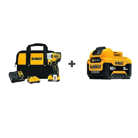 Stanley Impact Driver, Pistol Grip, 12VDC DCF801F2/DCB126