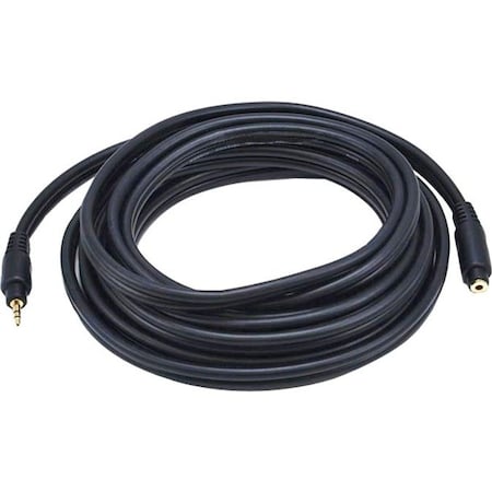 Monoprice A/V Cable, 3.5mm M/F Ext Cble, Blk, 15ft 5589