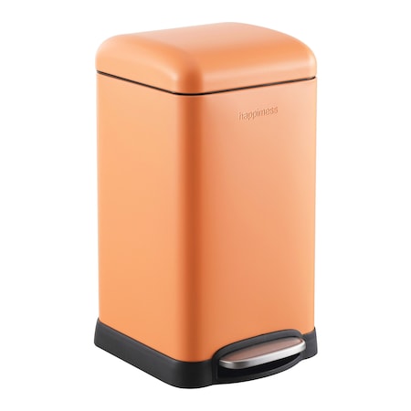 Happimess Betty Retro Mini 3.2-Gallon Step-Open Trash Can, Carrot Cake HPM1012K