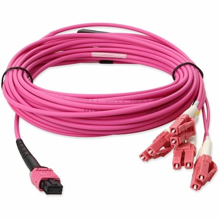 Add-On 7M MPO-12/4XLC F/M OM4 FIBER FANOUT CBL ADD-MPO-4LC7M5OM4LZ-MA