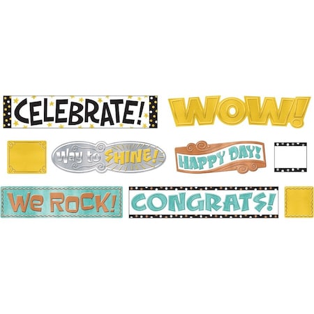 Trend I Heart Metal WipeOff Celebration Signs Mini Bulletin Board Set T8773