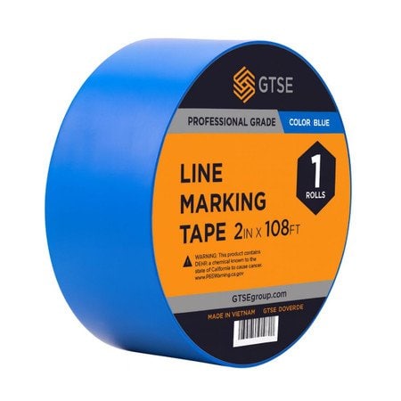 Gtse Blue Floor Line Marking Tape - 2in x 108ft (36 yards) LMT-500-BLU