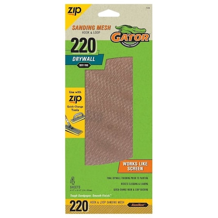 Gator MESH SANDING DRYWL H&L 220GRIT 7178