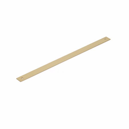 Schaub 12in Center to Center Pub House Backplate for Appliance Pull Signature Satin Brass Finish 5112AB-SSB