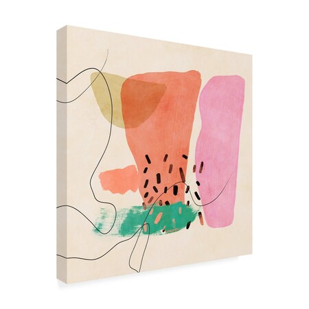Trademark Fine Art Outdoor Canvas Art - Ana Rut Bre 'Organic Painted 4' Wall Art for Patios, or Gardens 1X26433-OC1414WR