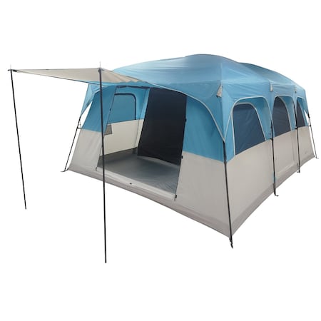 Wakeman 12 Person Large Camping Tent Tall Family Cabin Shelter w/ 2 Room Dividers, 6 Mesh Windows 75-CMP1203