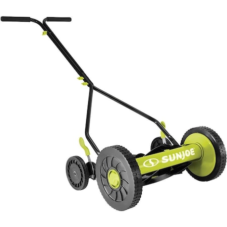 Sun Joe Manual Reel Mower, 14-Inch, Quad Wheel, 9-Position MJ503M