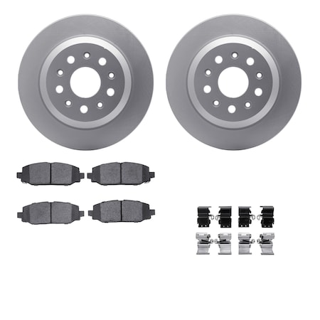 Dynamic Friction Co DFC GEOSPEC Coated Rotors with 5000 Brake Pads - Ceramic and Hardware 4512-42093