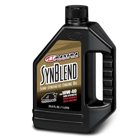 Maxima Racing Oils 39-34901B 1 qt. 10W40 Semi-Synthetic Semi-Syn Motor Oil - Set of 12 MAX39-34901B