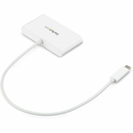 Startech.Com 3 Port USB C Hub with Gigabit Ethernet - USB-C to 3x USB-A - USB 3.0 Hub 5Gbps - White HB30C3A1GEA