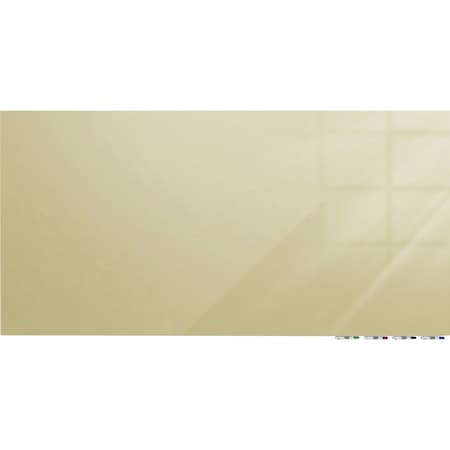 Ghent Magnetic Glassboard, 4Hx8 ft.W, 1/4", Beige, Glass, 48", 96", Beige ARIASM48BG