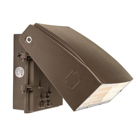 Keystone 75W LED Adjustable Wall Pack, Power Select 75/60/45W, Color Select 30/40/50K, 120-277V Input, Bronze KT-WPLED75PS-M3-8CSB-VDIM