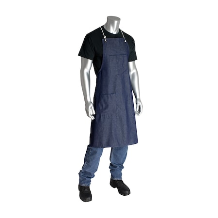 Pip Denim Apron, Three Pockets A2836D5