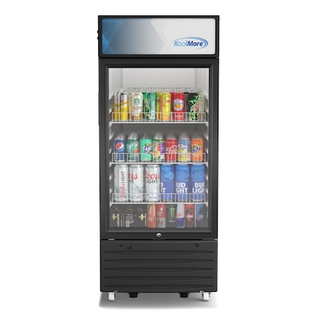 Koolmore 6 cu. ft. One Glass Door Commercial Display Merchandiser Refrigerator KM-MDR-1D-6C KM-MDR-1D-6C