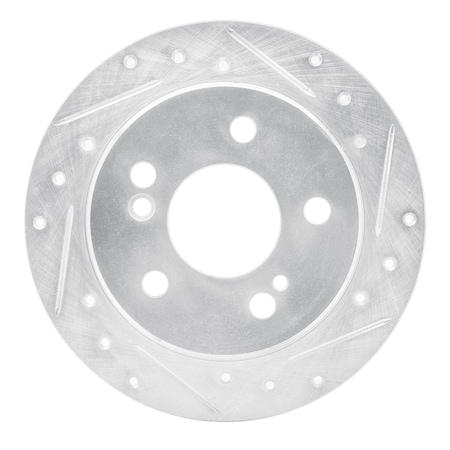 Dynamic Friction Co DFC Brake Rotor - Drilled and Slotted - Silver 631-63015R