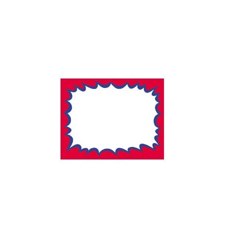Specialty Store Services 5 1/2 in. X 7 in. Blank Burst Price Card Sign 4003