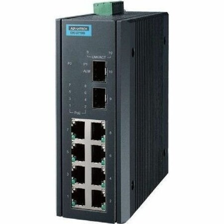 Advantech 8GE PoE +2G SFP Ind. Unmanaged Switch EKI-2710G-2FPI-A