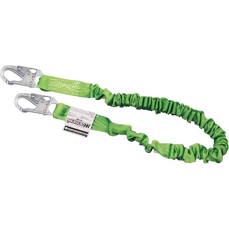 Miller Single Leg Stretchable Shock-Absorbing Lanyard with Locking Snap Hooks 216M-Z7/6FTGN