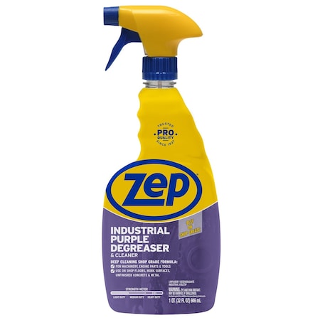 Zep Industrial Degreaser And Cleaner, 32 oz. Bottle, Liquid, Purple, 12 PK R42310