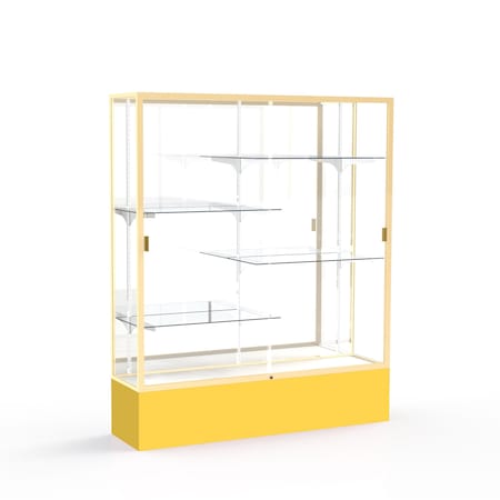 Ghent Spirit Floor Display Case 60x72x16, Mirror, Champange 375MB-GD-GR