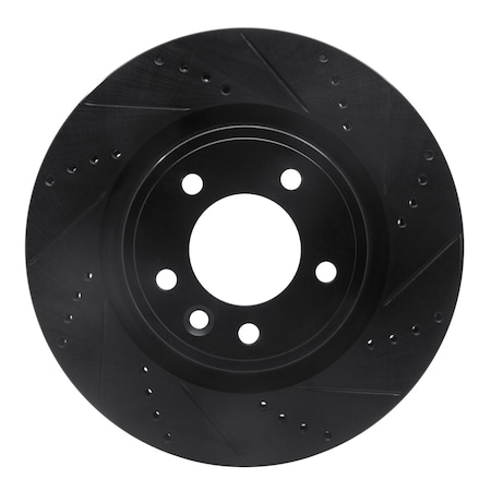 Dynamic Friction Co DFC Brake Rotor - Drilled and Slotted - Black 633-11031R