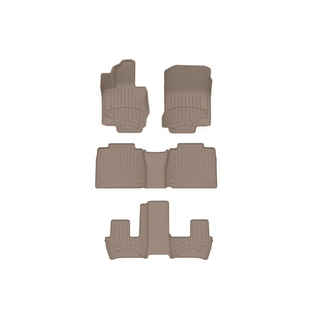 Weathertech Tan, Front and Rear and Rear FloorLiner HP 4515331-451595-3-4IM