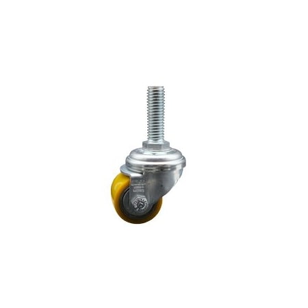 Service Caster Low Profile Polyurethane 35mm Wheel 12mm Threaded Stem Caster SCC-TS04S13810-PUB-M1215
