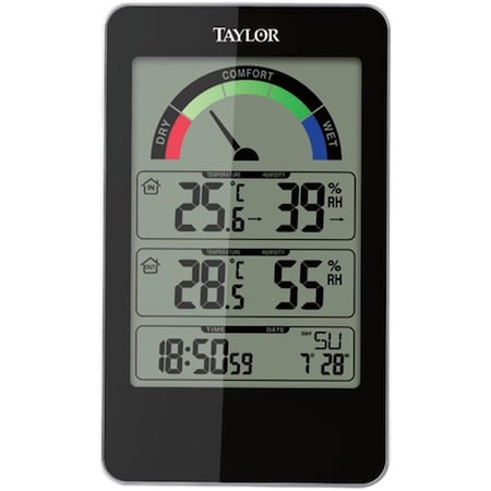 Taylor Indoor Digital Comfort Level Station with Hydrometer TA476771