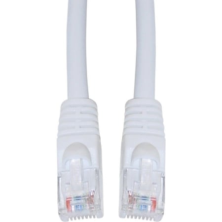 Cable Wholesale Cat6 White Copper Ethernet Patch Cable, Snagless/Molded Boot, POE Compliant, 7 foot 10X8-09107