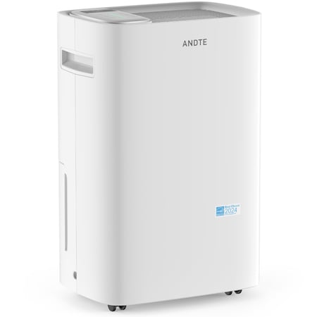 Edendirect 50 pt. 4500 sq. ft. Dehumidifier for Home with Bucket, Drain Hose, Continuous Run, 24 Hr Timer ZR-PD50K