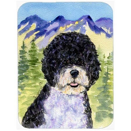 Carolines Treasures 15 x 12 in. Portuguese Water Dog Glass Cutting Board - Large SS8303LCB