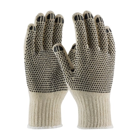 Pip Regular Weight Seamless Knit Cotton/Polyester Glove with PVC Dotted Grip, Double-Sided, 12PK 191777
