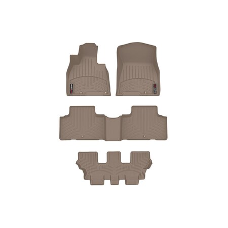 Weathertech Tan, Front, rear, and rear Floorliners 451621-1-2-3